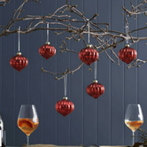 Temple &amp; Webster Set of 6 Mottled Glass Baubles