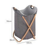 Temple &amp; Webster Bamboo Foldable Laundry Hamper