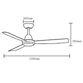 Temple &amp; Webster Quinn 122cm DC Ceiling Fan with Remote Control