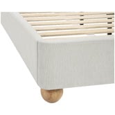 Temple &amp; Webster Bonnie Upholstered Ball Foot Bed