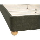 Temple &amp; Webster Bonnie Upholstered Ball Foot Bed