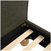 Temple &amp; Webster Bonnie Upholstered Ball Foot Bed