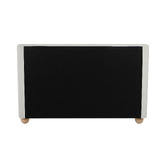 Temple &amp; Webster Bonnie Upholstered Ball Foot Bed