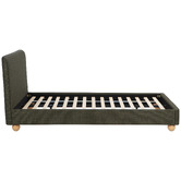 Temple &amp; Webster Bonnie Upholstered Ball Foot Bed