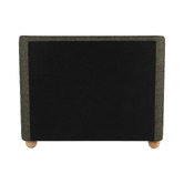 Temple &amp; Webster Bonnie Upholstered Ball Foot Bed