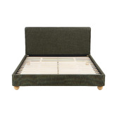 Temple &amp; Webster Bonnie Upholstered Ball Foot Bed