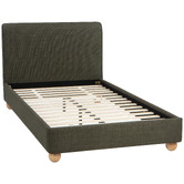 Temple &amp; Webster Bonnie Upholstered Ball Foot Bed
