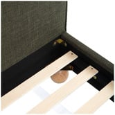 Temple &amp; Webster Bonnie Upholstered Ball Foot Bed