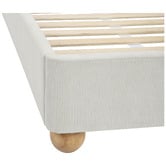 Temple &amp; Webster Bonnie Upholstered Ball Foot Bed