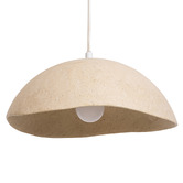 Temple &amp; Webster Jagger Organic Travertine-look Pendant Light