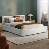 Temple &amp; Webster Hyde Boucle Gas Lift Queen Bed