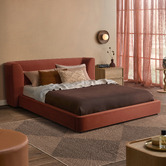 Temple &amp; Webster Gala Velvet Queen Bed