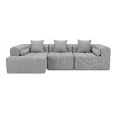 Temple &amp; Webster Bowie 4 Seater Boucle Sofa with Chaise