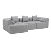 Temple &amp; Webster Bowie 4 Seater Boucle Sofa with Chaise