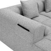 Temple &amp; Webster Bowie 4 Seater Boucle Sofa with Chaise