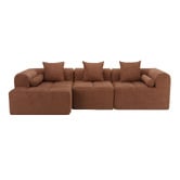 Temple &amp; Webster Bowie 4 Seater Boucle Sofa with Chaise