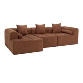 Temple &amp; Webster Bowie 4 Seater Boucle Sofa with Chaise