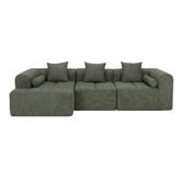 Temple &amp; Webster Bowie 4 Seater Boucle Sofa with Chaise