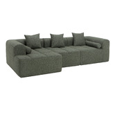 Temple &amp; Webster Bowie 4 Seater Boucle Sofa with Chaise