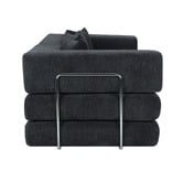 Temple &amp; Webster Jemima 3 Seater Queen Boucle Sofa Bed