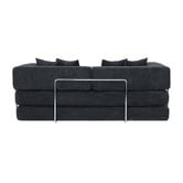 Temple &amp; Webster Jemima 3 Seater Queen Boucle Sofa Bed