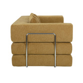 Temple &amp; Webster Jemima 3 Seater Queen Boucle Sofa Bed