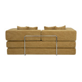 Temple &amp; Webster Jemima 3 Seater Queen Boucle Sofa Bed