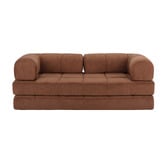 Temple &amp; Webster Nyx 3 Seater Queen Boucle Sofa Bed