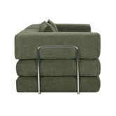 Temple &amp; Webster Jemima 3 Seater Queen Boucle Sofa Bed