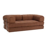 Temple &amp; Webster Nyx 3 Seater Queen Boucle Sofa Bed