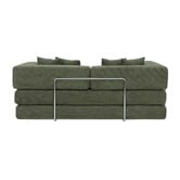 Temple &amp; Webster Jemima 3 Seater Queen Boucle Sofa Bed