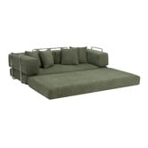 Temple &amp; Webster Jemima 3 Seater Queen Boucle Sofa Bed