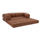 Temple &amp; Webster Nyx 3 Seater Queen Boucle Sofa Bed