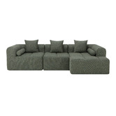 Temple &amp; Webster Bowie 4 Seater Boucle Sofa with Chaise
