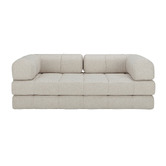 Temple &amp; Webster Nyx 3 Seater Queen Boucle Sofa Bed