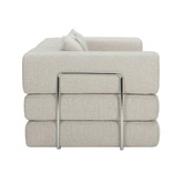 Temple &amp; Webster Jemima 3 Seater Queen Boucle Sofa Bed