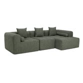 Temple &amp; Webster Bowie 4 Seater Boucle Sofa with Chaise
