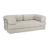 Temple &amp; Webster Nyx 3 Seater Queen Boucle Sofa Bed