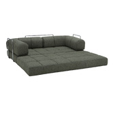 Temple &amp; Webster Nyx 3 Seater Queen Boucle Sofa Bed