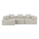 Temple &amp; Webster Bowie 4 Seater Boucle Sofa with Chaise