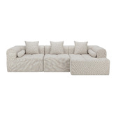 Temple &amp; Webster Bowie 4 Seater Boucle Sofa with Chaise