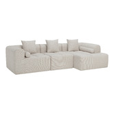Temple &amp; Webster Bowie 4 Seater Boucle Sofa with Chaise