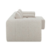 Temple &amp; Webster Bowie 4 Seater Boucle Sofa with Chaise
