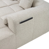 Temple &amp; Webster Bowie 4 Seater Boucle Sofa with Chaise