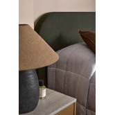 Temple &amp; Webster Forest Green Alpha Velvet Bedhead