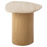Temple &amp; Webster Ari Travertine Side Table