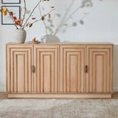 Temple &amp; Webster Meira Mango Wood 4 Door Sideboard Buffet
