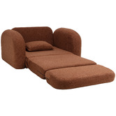 Temple &amp; Webster Georgia 1.5 Seater Single Boucle Sofa Bed