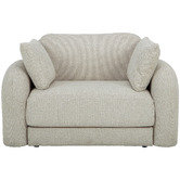 Temple &amp; Webster Georgia 1.5 Seater Single Boucle Sofa Bed