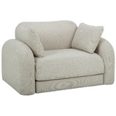 Temple &amp; Webster Georgia 1.5 Seater Single Boucle Sofa Bed